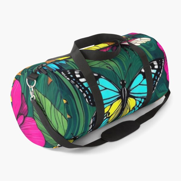 Item preview, Vibrant Neon Wildflower Meadow Pattern with Sunflowers and Butterflies designed and sold by Nexus Space.