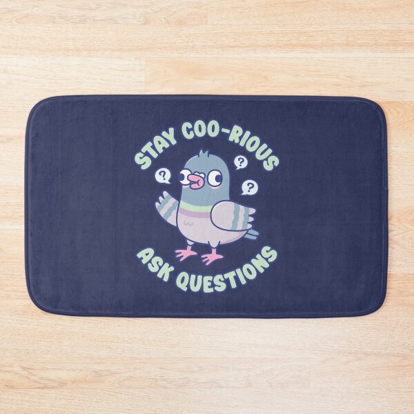 Item preview, Funny Pigeon Stay Coo-rious Ask Questions Pun Humor designed and sold by rustydoodle.