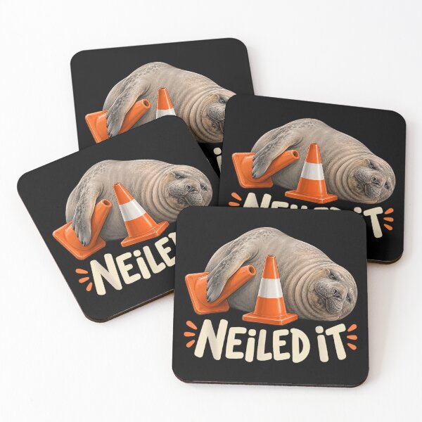 Item preview, Funny Neil The Seal Nailed It Traffic Cone Meme Cute Marine Mammal Graphic designed and sold by DaphoLatara.