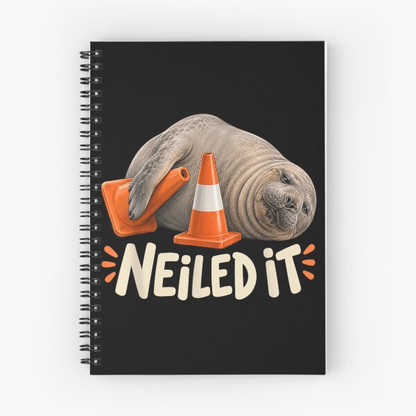 Item preview, Funny Neil The Seal Nailed It Traffic Cone Meme Cute Marine Mammal Graphic designed and sold by DaphoLatara.