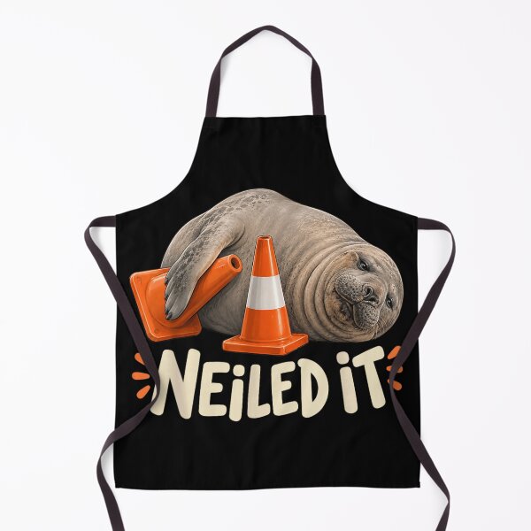 Item preview, Funny Neil The Seal Nailed It Traffic Cone Meme Cute Marine Mammal Graphic designed and sold by DaphoLatara.