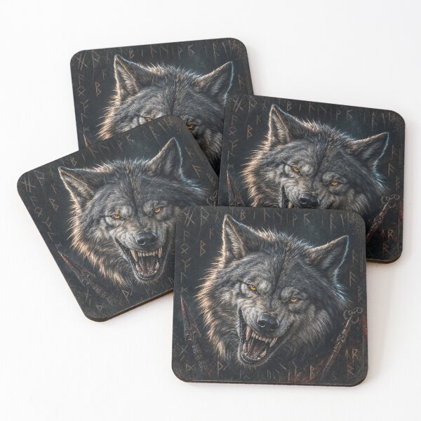 Item preview, Stormborn Rune‑Wolf designed and sold by JacquiTaylorArt.