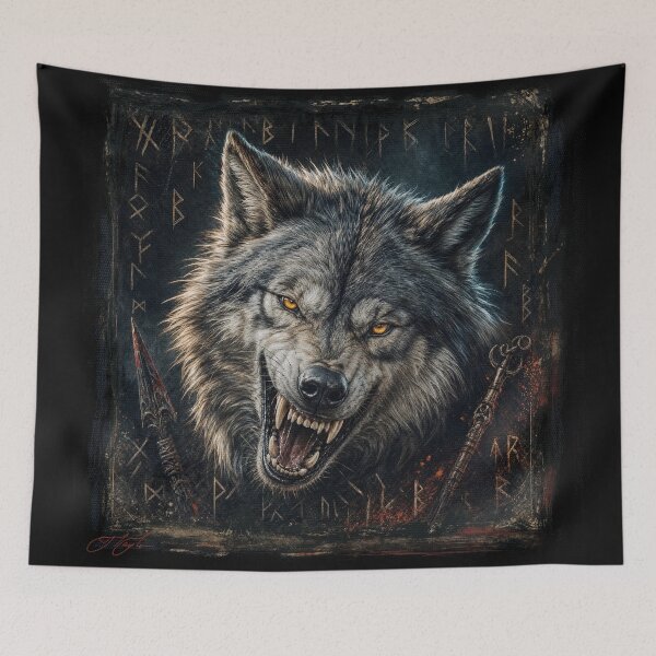 Item preview, Stormborn Rune‑Wolf designed and sold by JacquiTaylorArt.