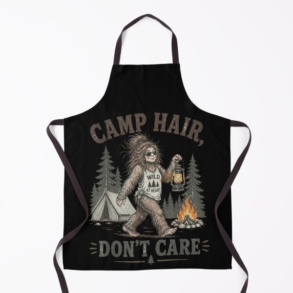 Item preview, Funny Sasquatch Bigfoot Camp Hair Dont Care Wild At Heart Outdoor Adventure Camping designed and sold by LakenDraphil.