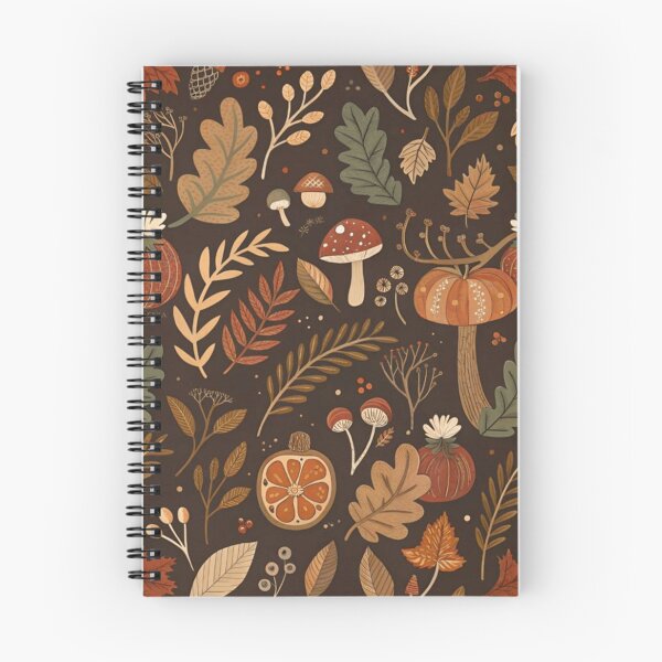 Item preview, Cozy Autumn Woodland Mushroom Pattern designed and sold by NNCollection.
