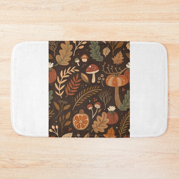 Item preview, Cozy Autumn Woodland Mushroom Pattern designed and sold by NNCollection.