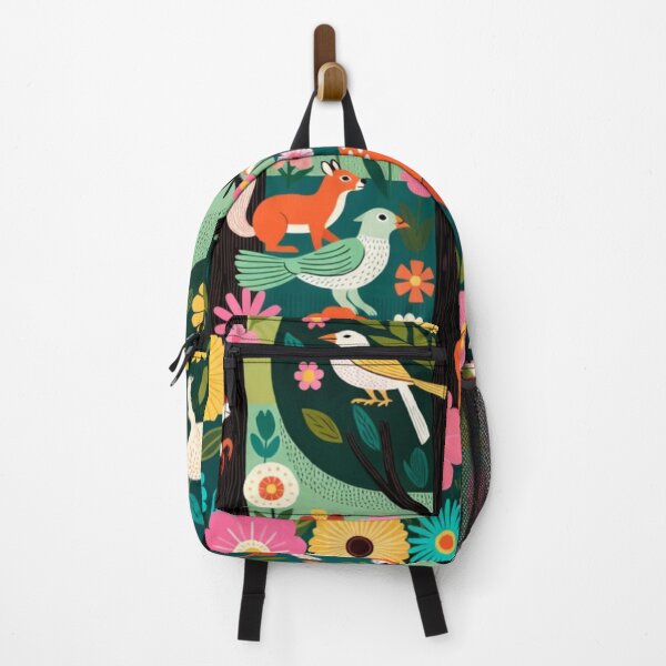 Item preview, Whimsical Folk Art Forest Meadow Deer and Bunny Pastel Escape designed and sold by Nexus Space.