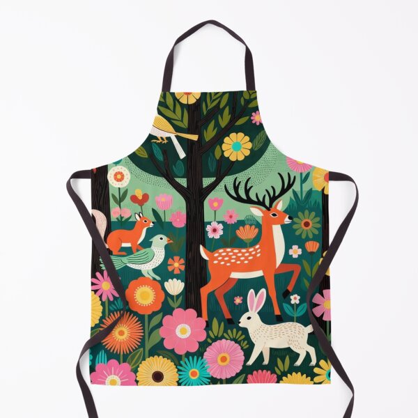 Item preview, Whimsical Folk Art Forest Meadow Deer and Bunny Pastel Escape designed and sold by Nexus Space.