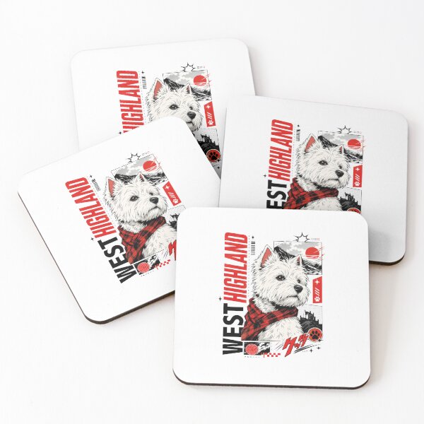 Item preview, West Highland White Terrier Japanese Harajuku Dog designed and sold by AntiqueImages.