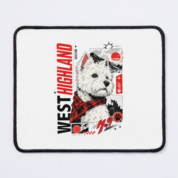 Item preview, West Highland White Terrier Japanese Harajuku Dog designed and sold by AntiqueImages.