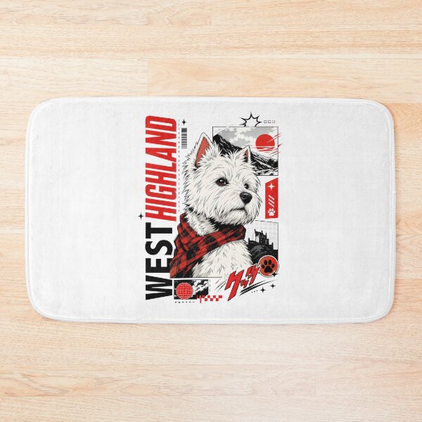 Item preview, West Highland White Terrier Japanese Harajuku Dog designed and sold by AntiqueImages.