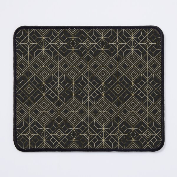 Item preview, Black and gold luxury geometric pattern, modern abstract architectural decor designed and sold by Aurum-design.