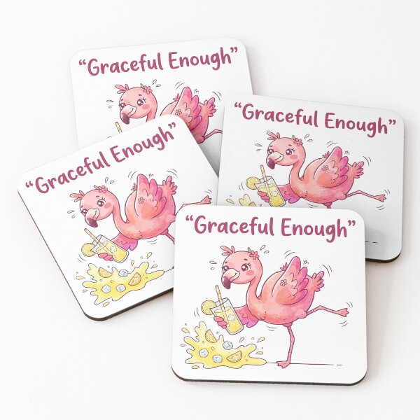 Item preview, Graceful Enough Flamingo Funny Summer Cartoon designed and sold by stylishdzign.