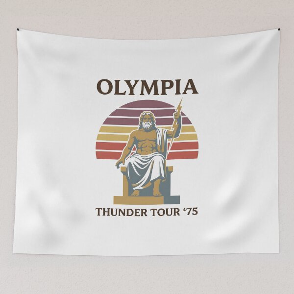 Item preview, Statue Of Zeus Olympia Thunder Tour Vintage Retro T-Shirt Graphic designed and sold by EKHOAISTORE.