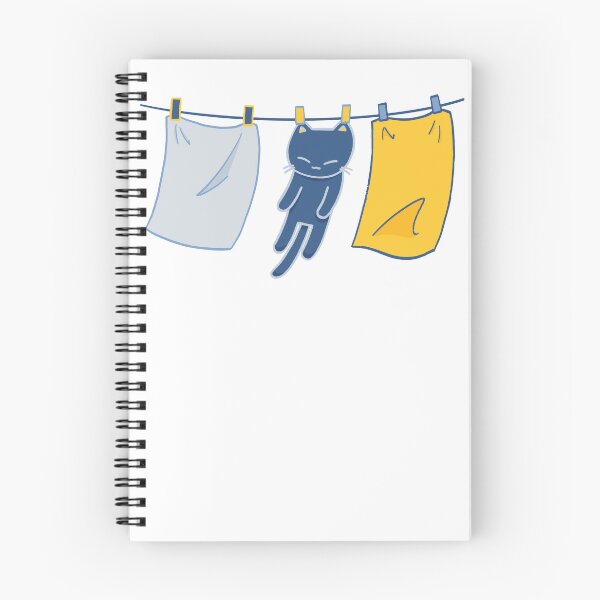 Item preview, Funny Kawaii Laundry Day Clothesline Cat designed and sold by Sleepy-Town.