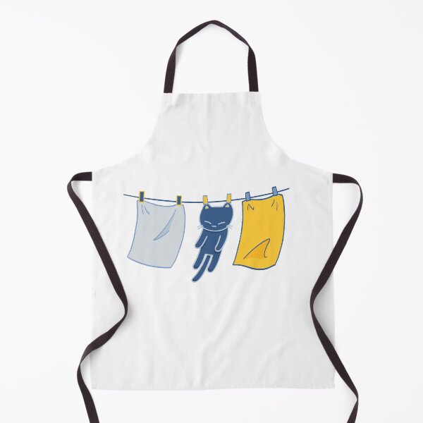 Item preview, Funny Kawaii Laundry Day Clothesline Cat designed and sold by Sleepy-Town.