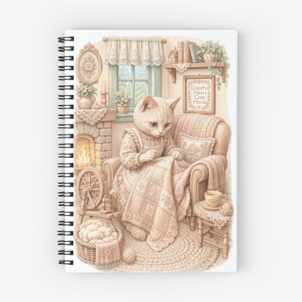 Item preview, Cottagecore Cat Quilting designed and sold by WHConwayDesigns.
