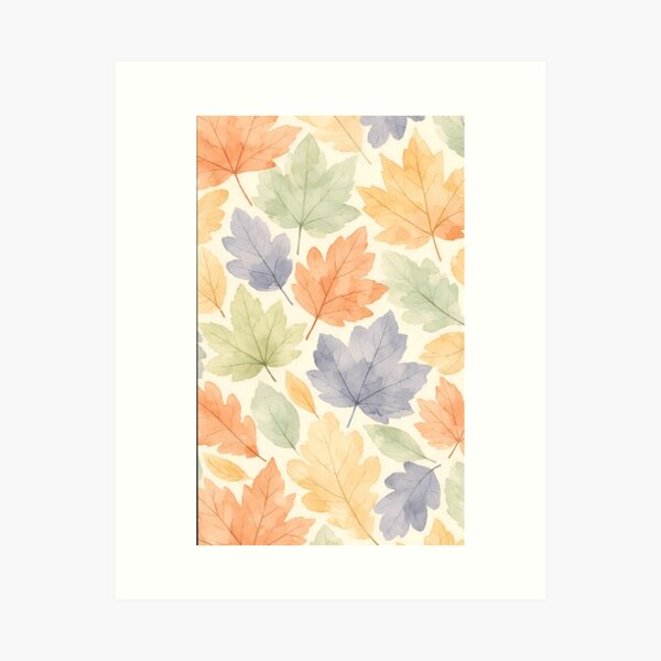 Item preview, Watercolor Autumn Maple Leaves Pattern designed and sold by NNCollection.