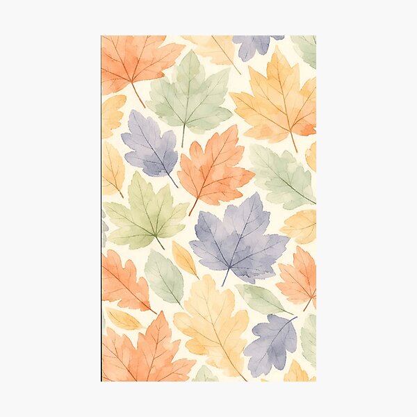 Item preview, Watercolor Autumn Maple Leaves Pattern designed and sold by NNCollection.