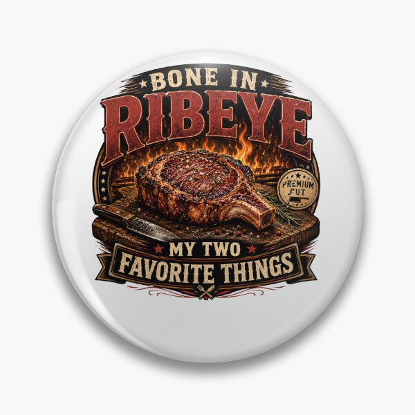 Item preview, Bone In Ribeye My Two Favorite Things Vintage BBQ Shirt designed and sold by Masloshop.