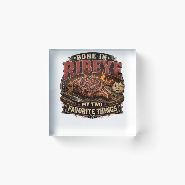 Item preview, Bone In Ribeye My Two Favorite Things Vintage BBQ Shirt designed and sold by Masloshop.