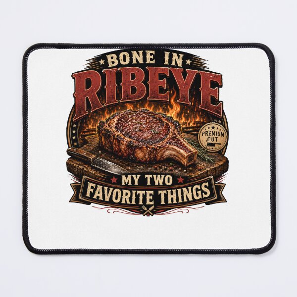 Item preview, Bone In Ribeye My Two Favorite Things Vintage BBQ Shirt designed and sold by Masloshop.