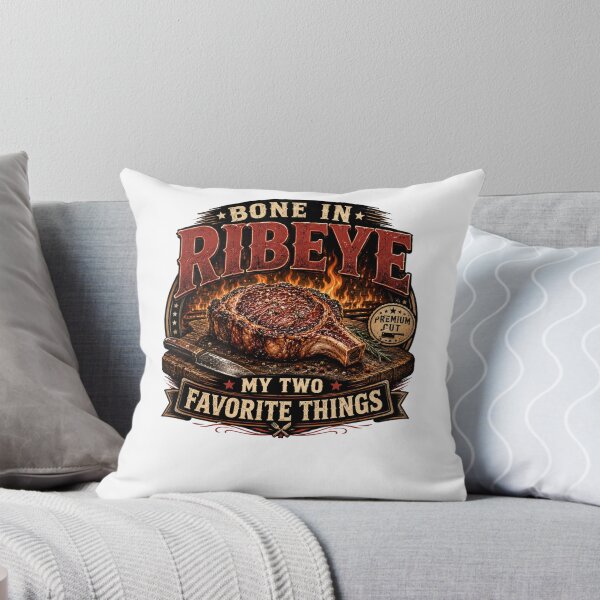 Item preview, Bone In Ribeye My Two Favorite Things Vintage BBQ Shirt designed and sold by Masloshop.