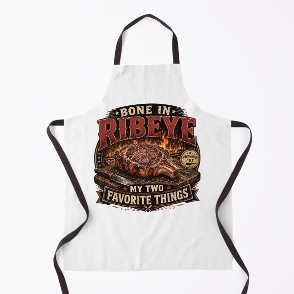 Item preview, Bone In Ribeye My Two Favorite Things Vintage BBQ Shirt designed and sold by Masloshop.