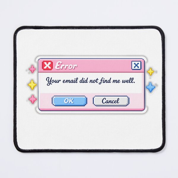 Item preview, Your Email Did Not Find Me Well Retro Error Sticker designed and sold by yanejoy.