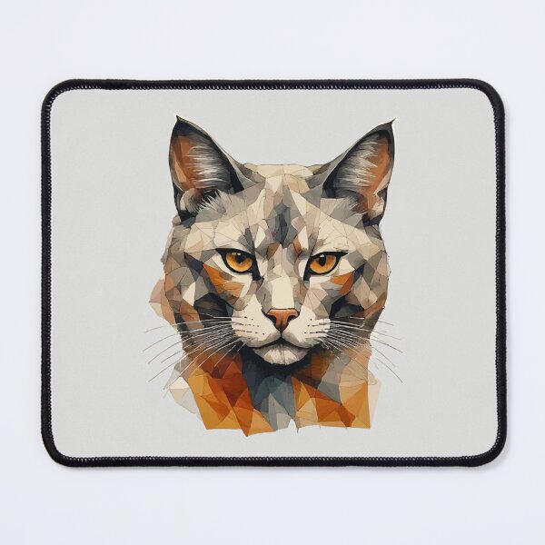 Item preview, Geometric Maine Coon - Modern Pet Art designed and sold by Tklezardesigns.