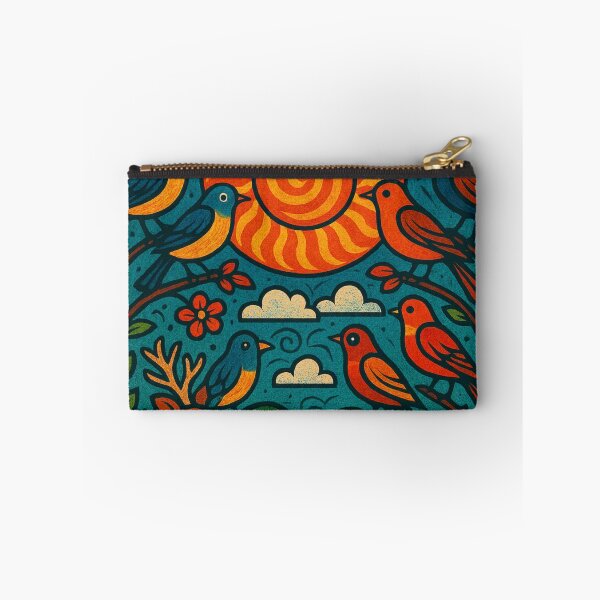 Item preview, Folk Art Forest Meadow - Rustic Linocut Nature Illustration designed and sold by Nexus Space.