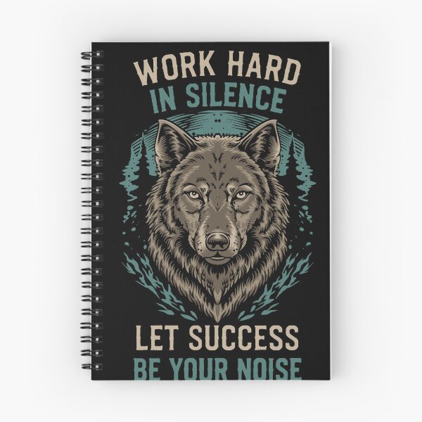 Item preview, Work Hard in Silence Let Success Be Your Noise Wolf Motivation Vintage T-Shirt designed and sold by phsycartwork.