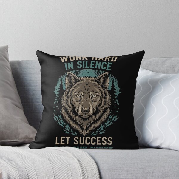 Item preview, Work Hard in Silence Let Success Be Your Noise Wolf Motivation Vintage T-Shirt designed and sold by phsycartwork.