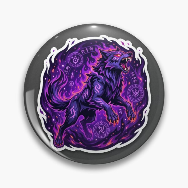 Item preview, Demonic Ghost Wolf Hellfire Dark Anime Sticker Illustration designed and sold by uegi.