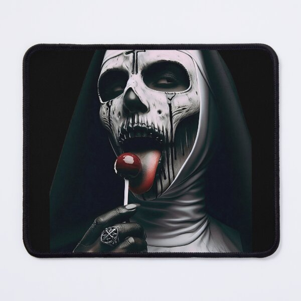 Item preview, Dark Nun Licking Skull Pop designed and sold by Voodoo Store Paranormal Collections.