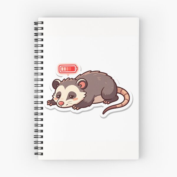 Item preview, Low Battery Opossum Mentally Done Sticker designed and sold by yanejoy.