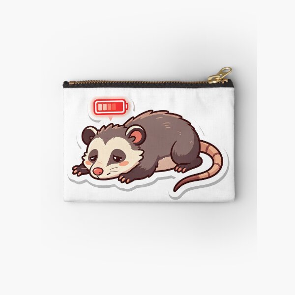 Item preview, Low Battery Opossum Mentally Done Sticker designed and sold by yanejoy.