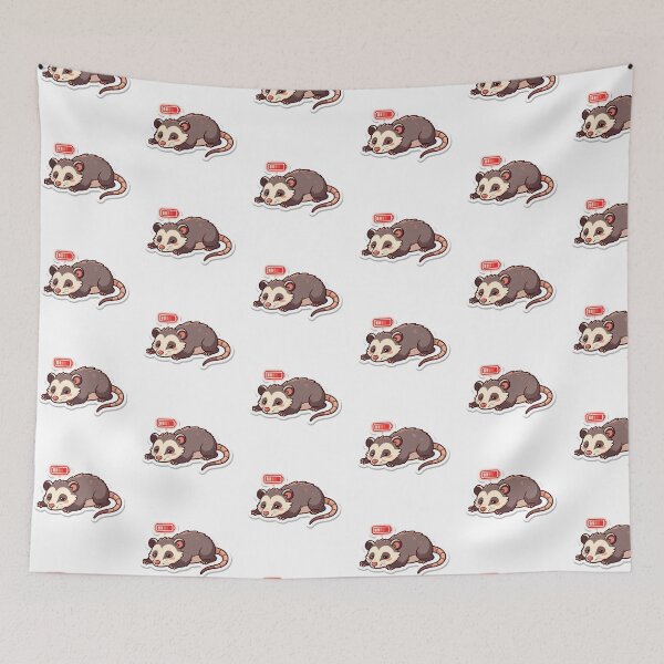 Item preview, Low Battery Opossum Mentally Done Sticker designed and sold by yanejoy.