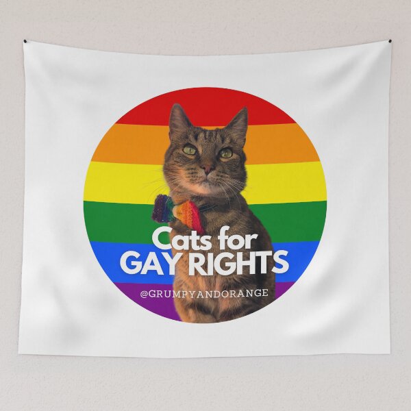 Item preview, Cats For Gay Rights - Pietu designed and sold by Grumpy and Orange.