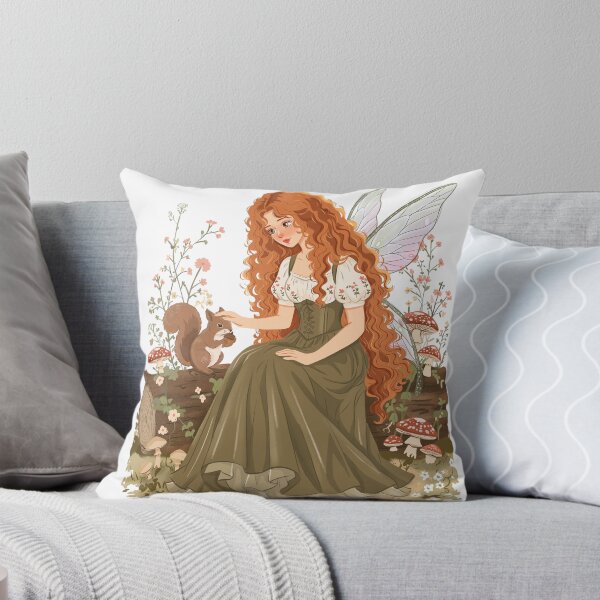 Item preview, Whimsical Forest Fairy with Squirrel designed and sold by Iqrapixels.
