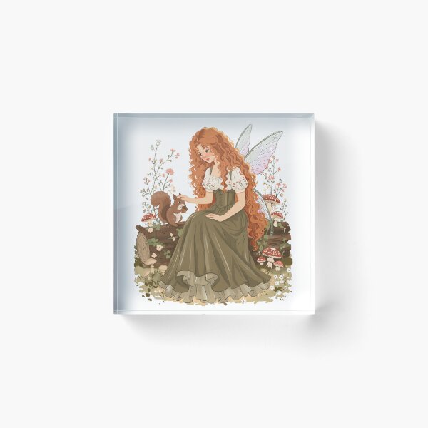 Item preview, Whimsical Forest Fairy with Squirrel designed and sold by Iqrapixels.