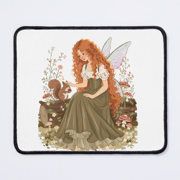 Item preview, Whimsical Forest Fairy with Squirrel designed and sold by Iqrapixels.