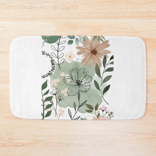 Item preview, Boho Sage Green Floral Botanical Pattern designed and sold by NNCollection.