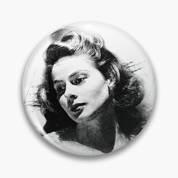 Item preview, Ingrid Bergman Classic Hollywood Vintage White Halftone Portrait designed and sold by EdGraphy.