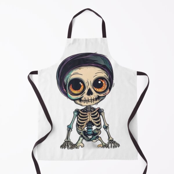 Item preview, Kawaii Vintage Skeleton Goth in Whimsical Cartoon Style designed and sold by Shadow-Stone.