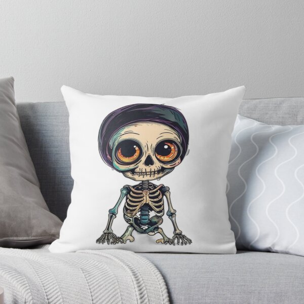 Item preview, Kawaii Vintage Skeleton Goth in Whimsical Cartoon Style designed and sold by Shadow-Stone.