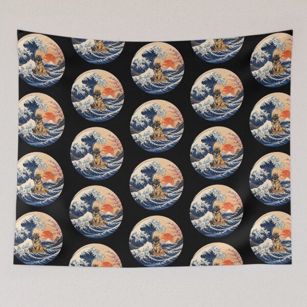 Item preview, Funny Leonberger Captain Japanese Kanagawa Wave Japan Boat Mom Dad Kids designed and sold by FurryHavenPH.