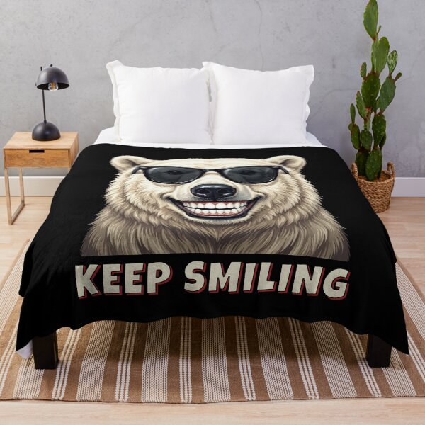 Item preview, Keep Smiling Funny Polar Bear Sunglasses Retro Graphic designed and sold by DigitalArtx-com.