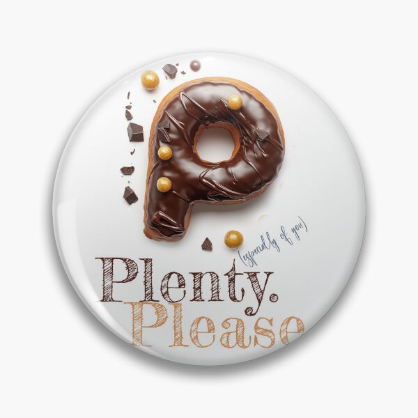 Item preview, Donut Alphabet Letter P - Plenty Please - Funny Food Typography designed and sold by sabantha.