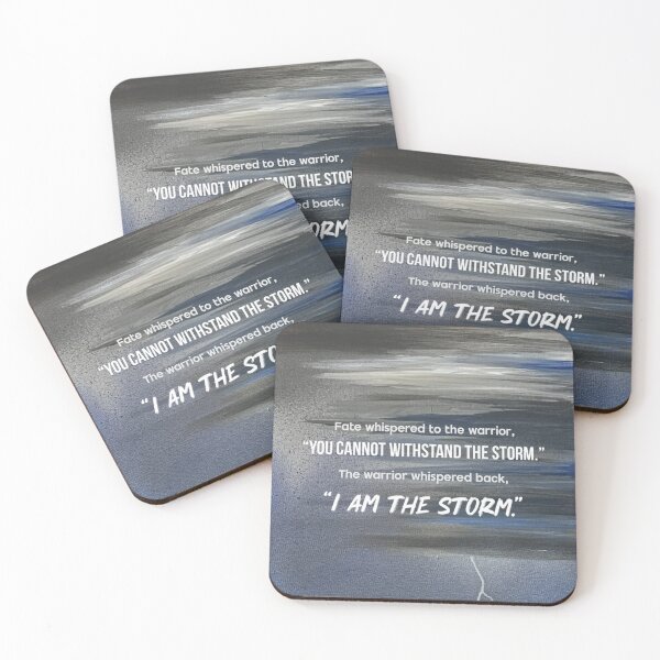 Item preview, "I am the storm" motivational quote designed and sold by GiSilver.